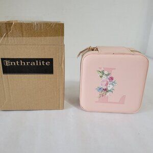 Enthralite Pink Travel Jewelry Box with Monogram "L"